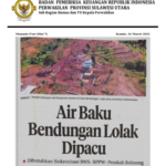 Air Baku Bendungan Lolak Dipacu