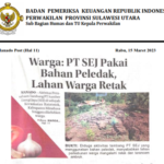 PT SEJ Pakai Bahan Peledak, Lahan Warga Retak