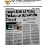 Proyek DAK 1,4 Miliar Puskesmas Danowudu Disorot