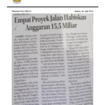 Empat Proyek Jalan Habiskan Anggaran 15,5 Miliar