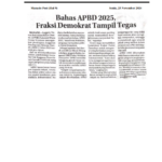Bhas APBD 2025, Fraksi Demokrat Tampil Tegas_001