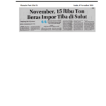 November, 15 Ribu Ton Beras Impor Tiba di Sulut_001