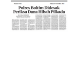 Polres Boltim Didesak Periksa Dana Hibah Pilkada_001